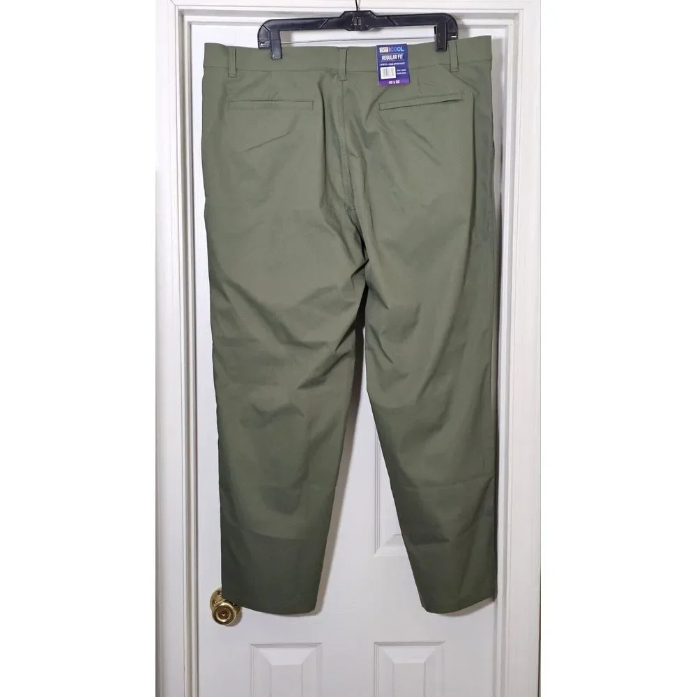 32 Degrees Cool Regular Fit Chino Pants Men's 40x30 Stretch Soft Touch‎ Green